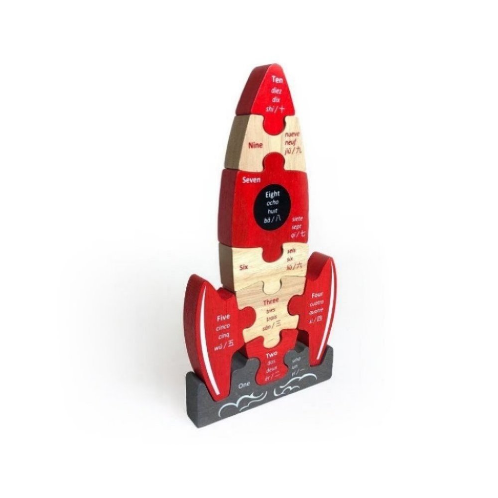 321 Blast Off Puzzle. Multilingual - Picture 1 of 3